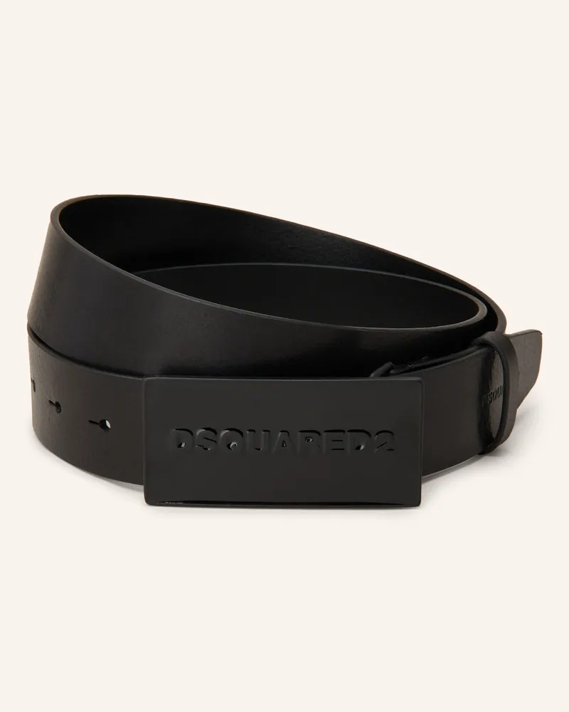 Dsquared2 Ledergürtel Schwarz