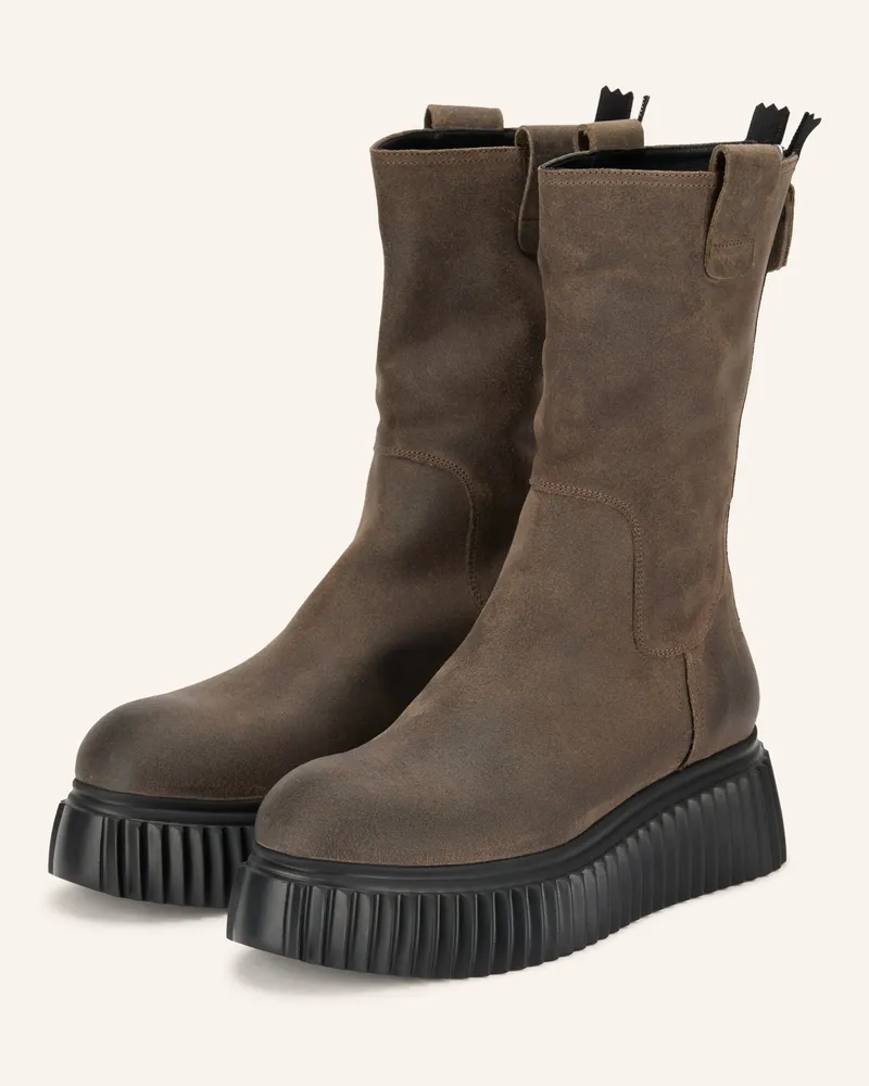 Attilio Giusti Leombruni Plateau-Boots Milagros grau Dunkelgrau