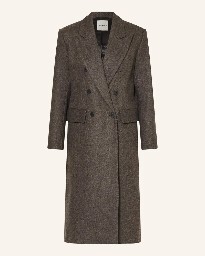 Sandro Wollmantel Dunkelgrau
