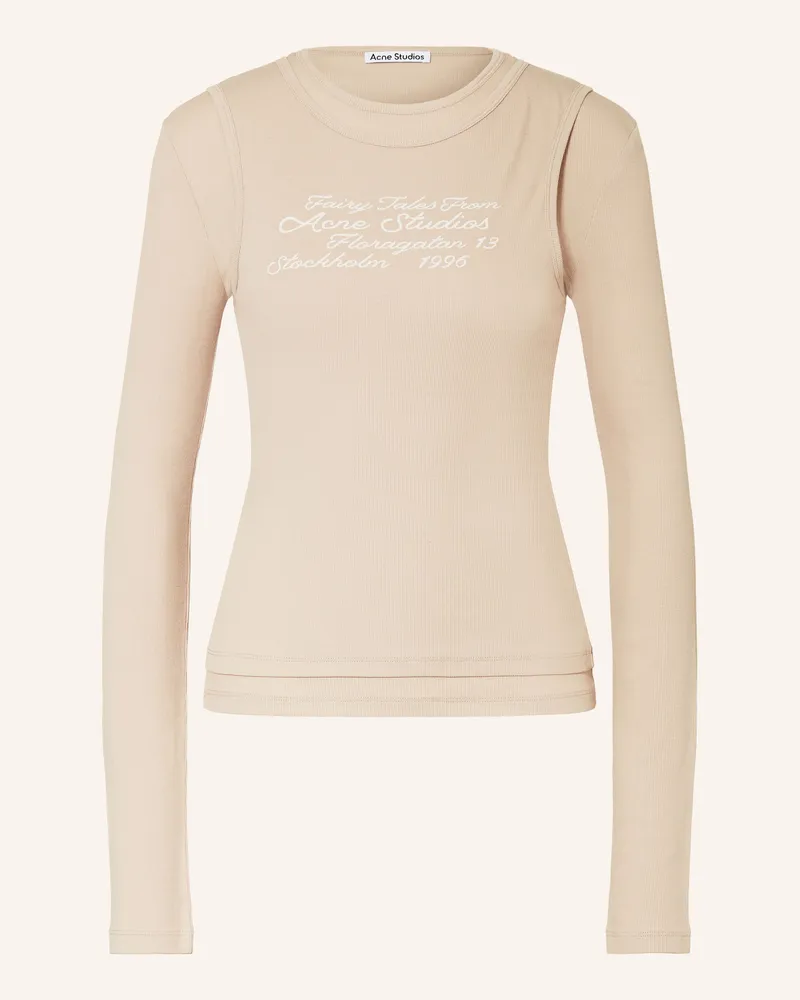Acne Studios Set: Longsleeve und Top Hellbraun