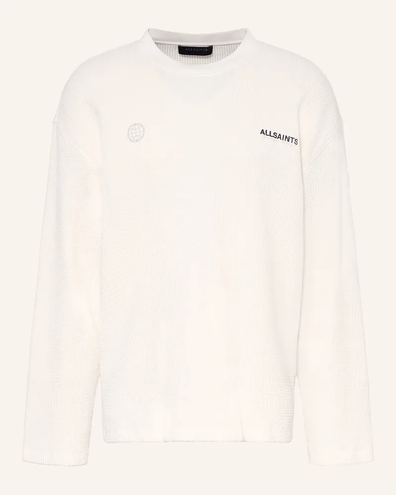 AllSaints Oversized-Pullover EMBLEM Ecru