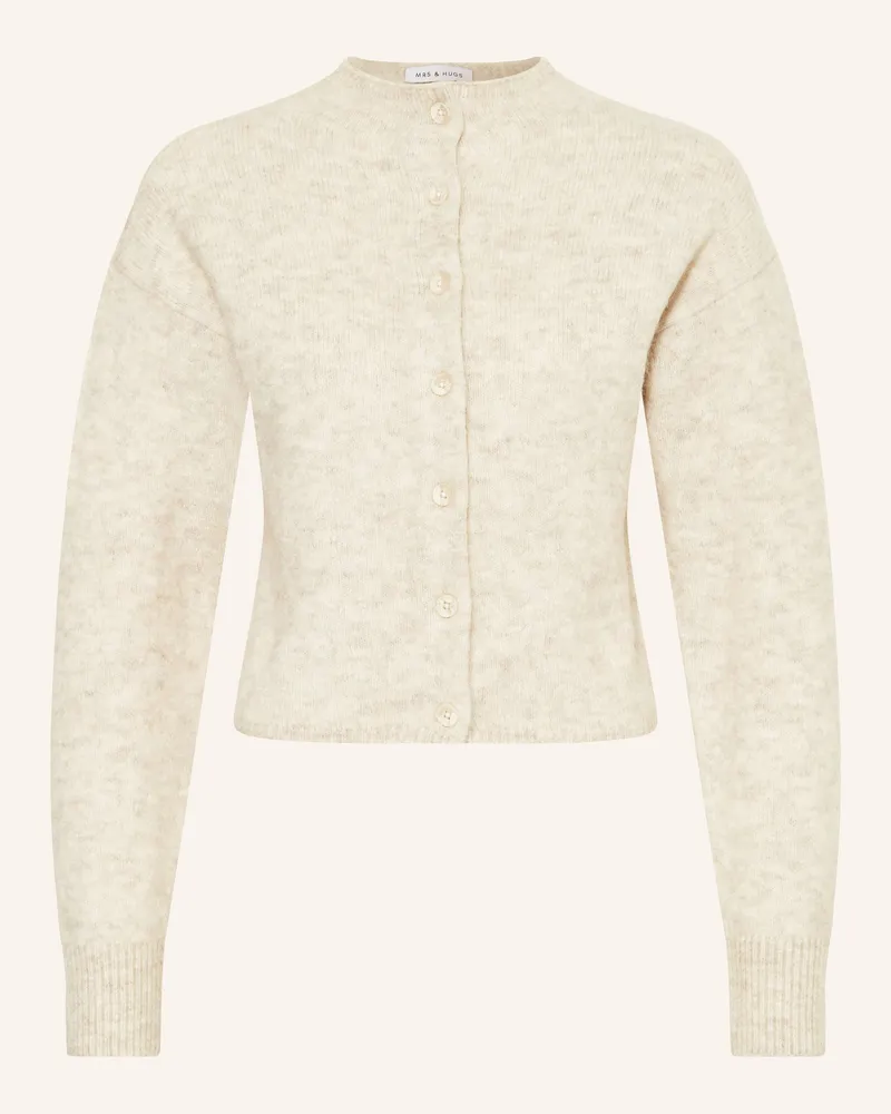Mrs & HUGS Strickjacke Mit Mohair beige Beige