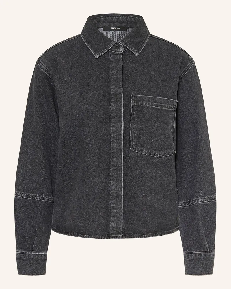OPUS Jeansbluse FEMORI Dunkelgrau