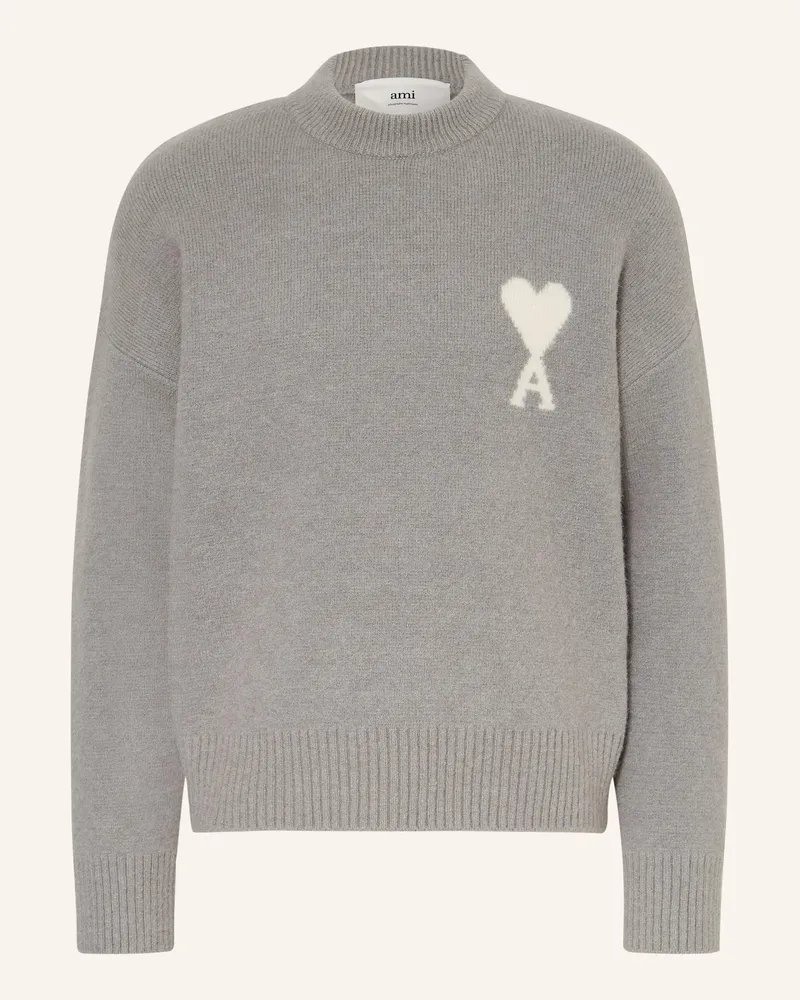 AMI Paris Pullover mit Alpaka Grau