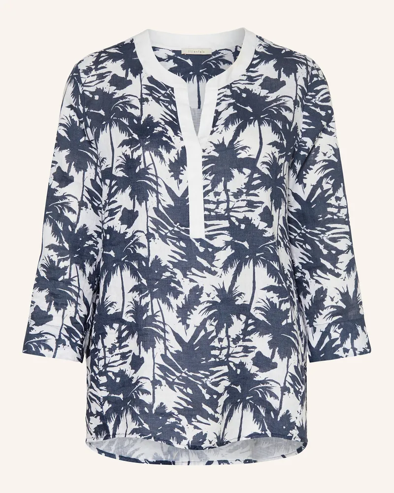 lilienfels Blusenshirt aus Leinen mit 3/4-Arm Blau