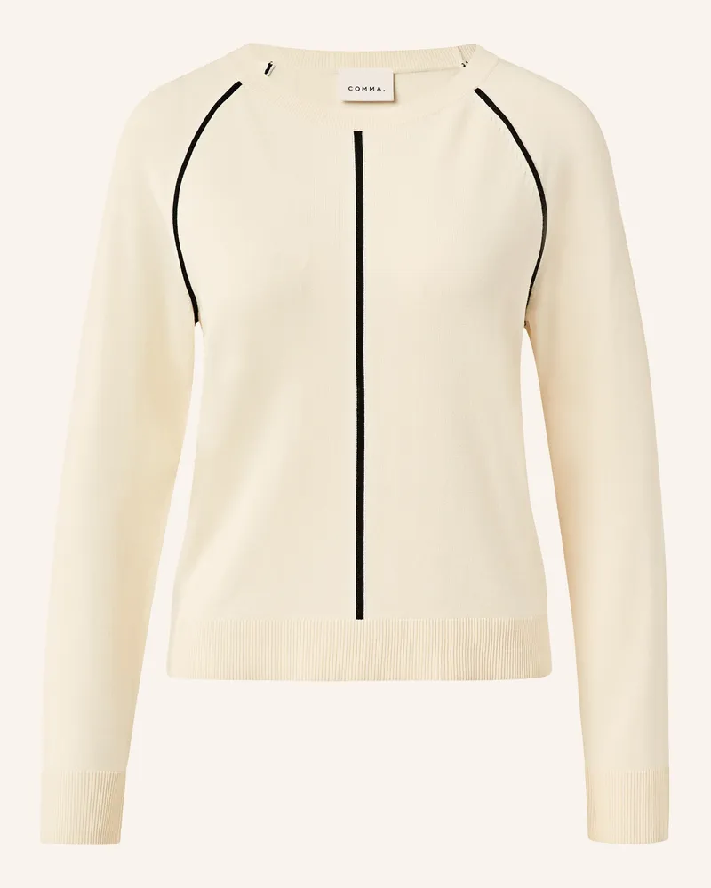 COMMA Pullover weiss Creme