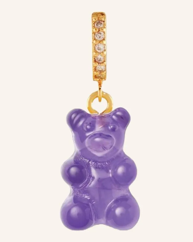 CRYSTAL HAZE Single-Ohrring PLUM NOSTALGIA BEAR HOOP by GLAMBOU Lila