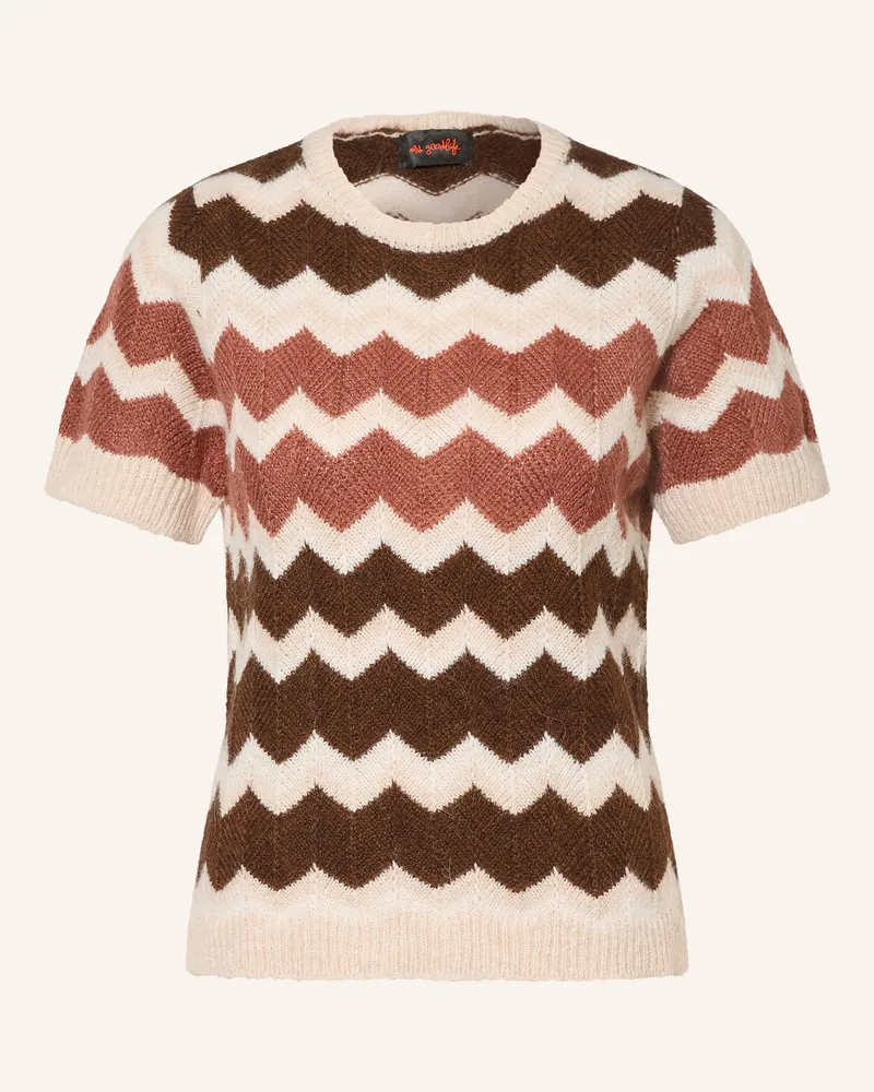 Miss Goodlife Strickshirt braun Dunkelbraun