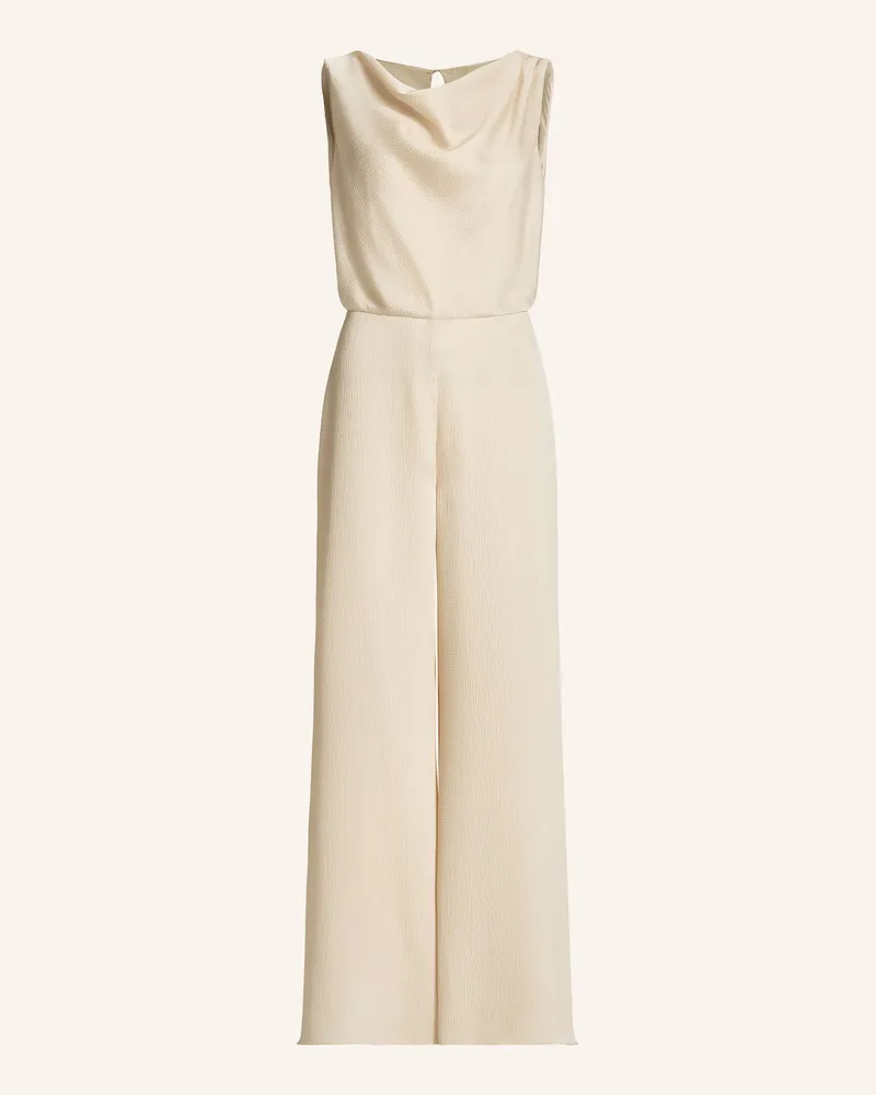 Swing Jumpsuit Aus Satin weiss Weiss