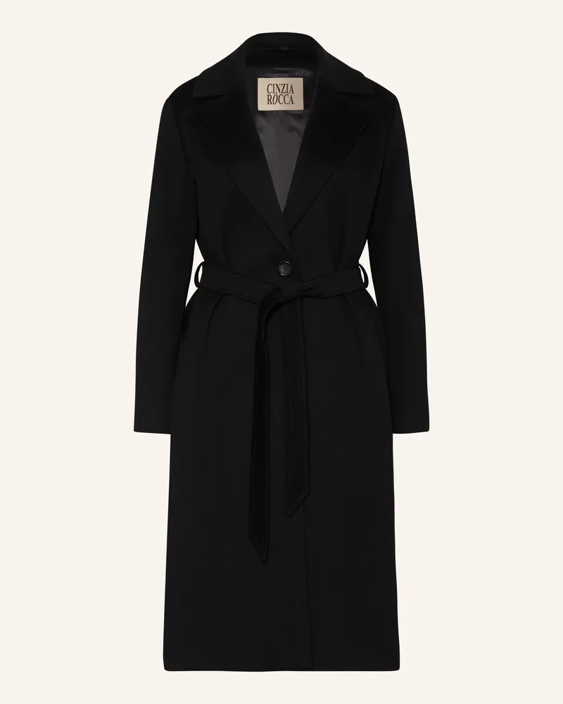 Cinzia Rocca Wollmantel schwarz Schwarz