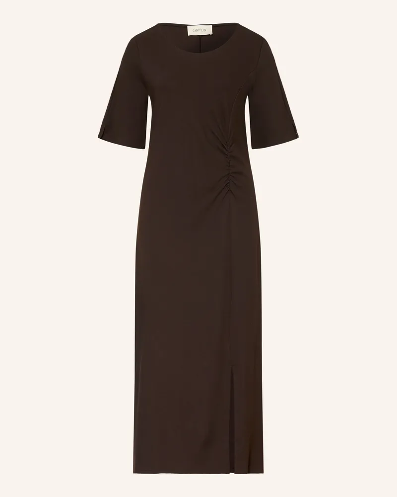 Cartoon Jerseykleid braun Dunkelbraun