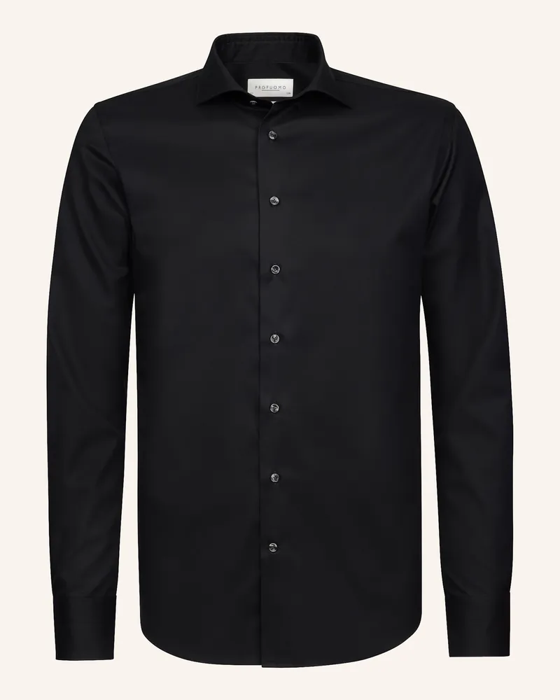 Profuomo Hemd Slim Fit schwarz Schwarz