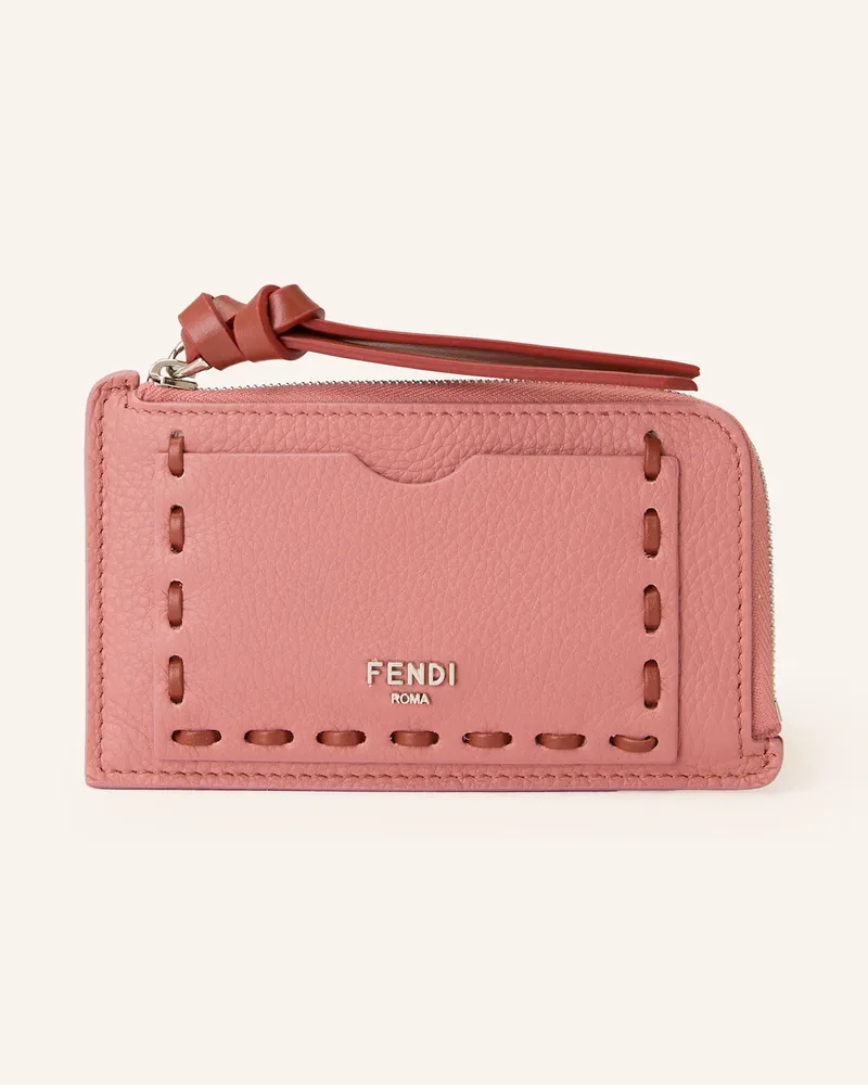 Fendi Kartenetui Selleria Micro Mit Münzfach rosa Rosé
