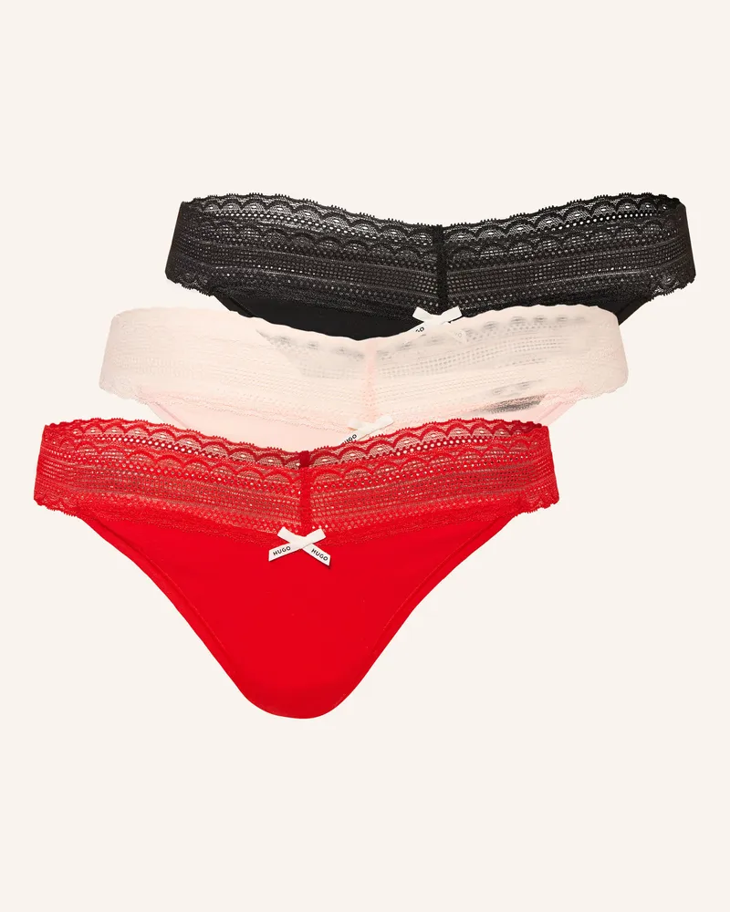 HUGO BOSS 3er-Pack Strings Triplet Lace rot Rot