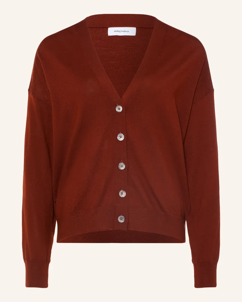 Darling Harbour Strickjacke Aus Merinowolle braun Cinnamon