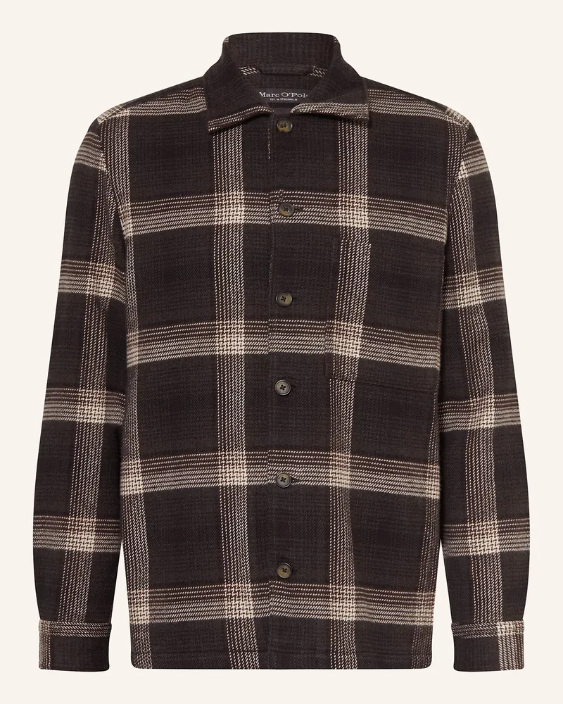 Marc O'Polo Flanell-Overshirt Schwarz