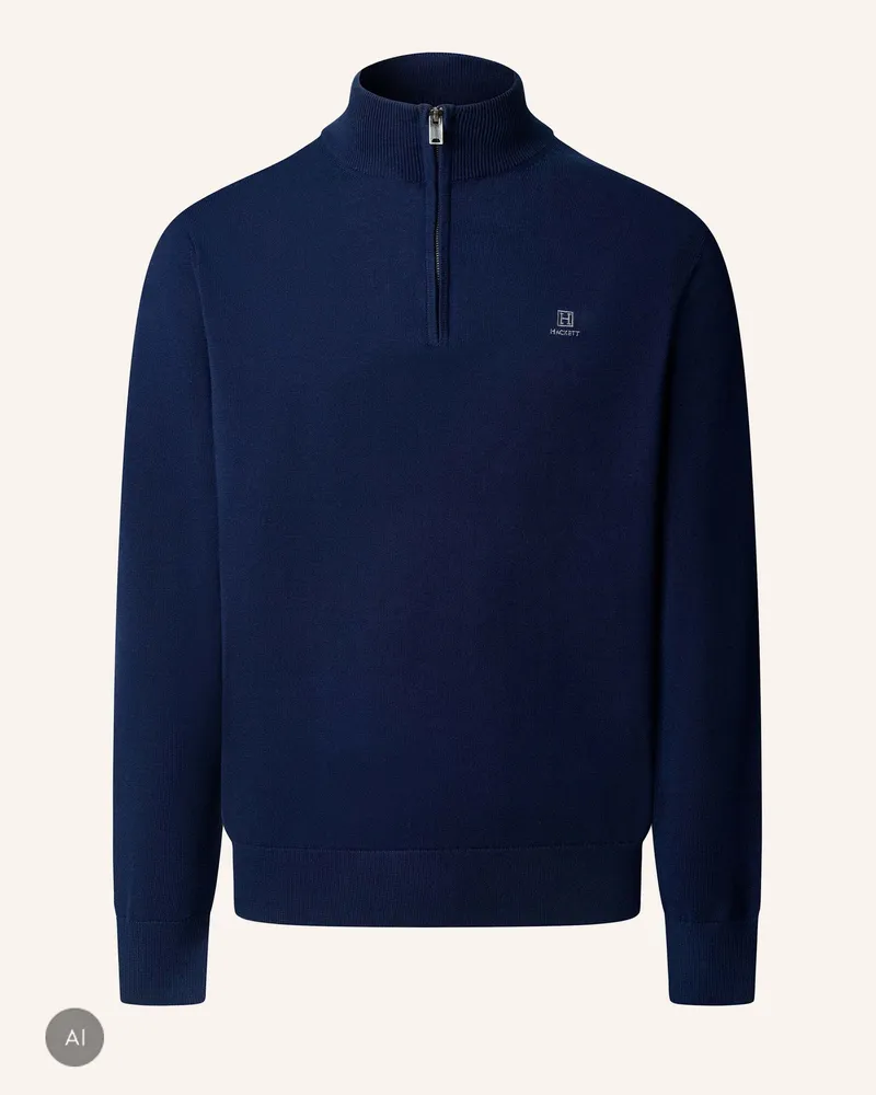 Hackett Pullover Hrtg Cotton H Hzip blau Dunkelblau