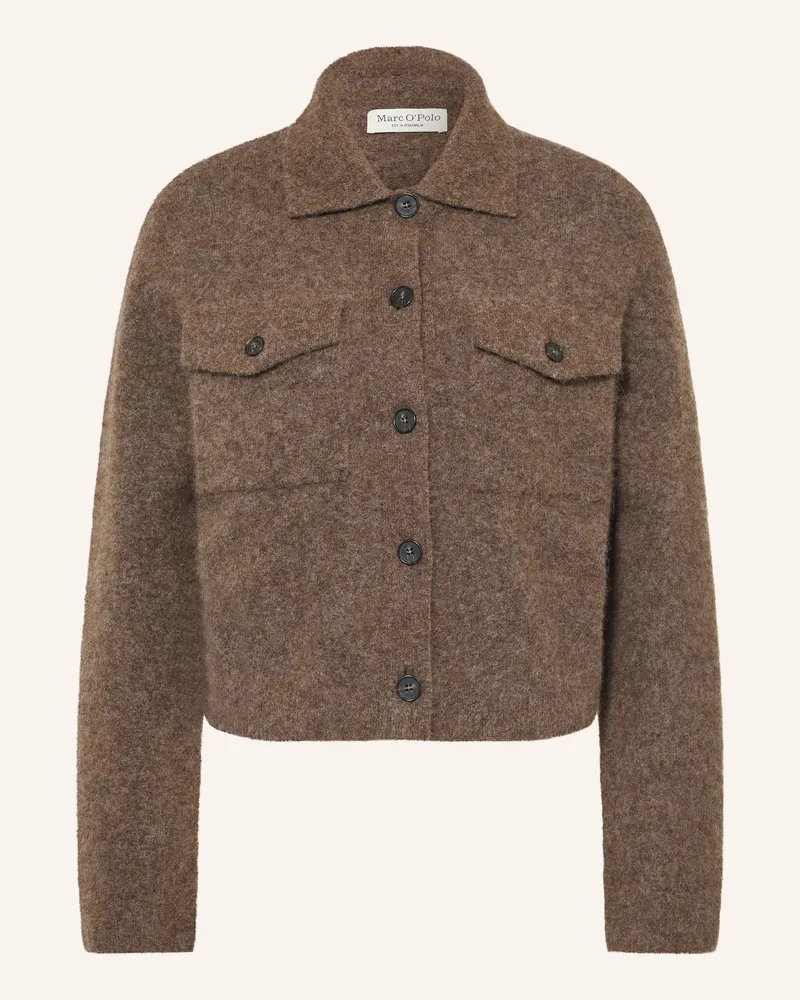 Marc O'Polo Strickjacke Mit Alpaka braun Dunkelbraun