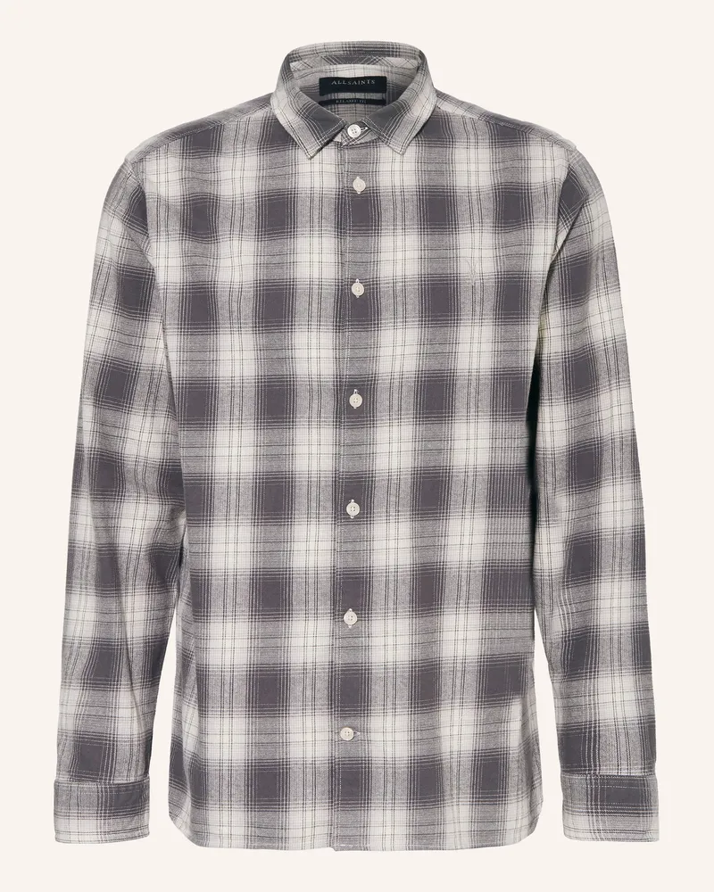 AllSaints Flanellhemd Kelby Relaxed Fit grau Grau