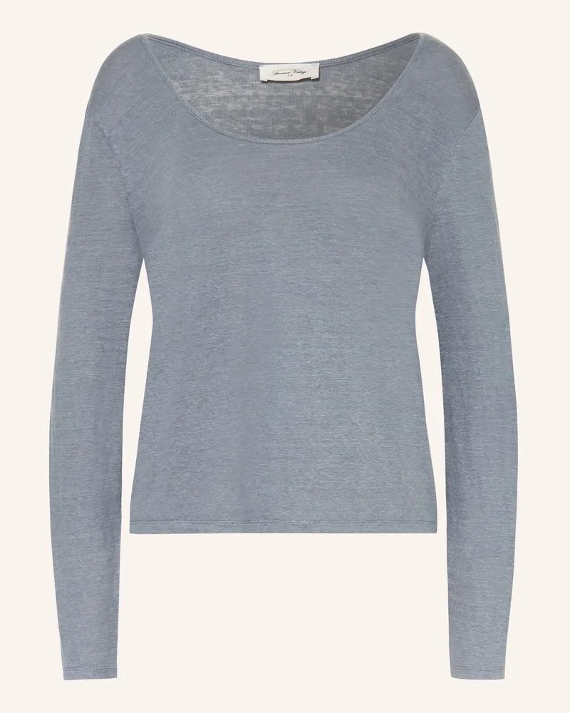 American Vintage Longsleeve Dualy Aus Leinen grau Grau