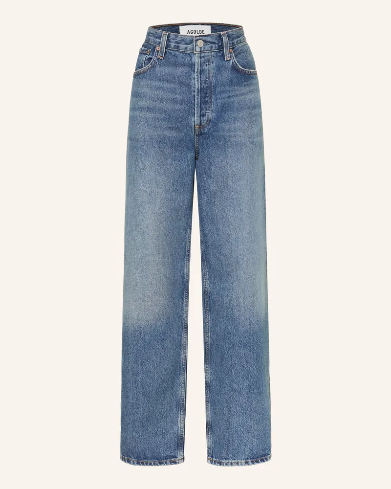AGOLDE Wide Leg Jeans Low Slung Baggy blau Sltin