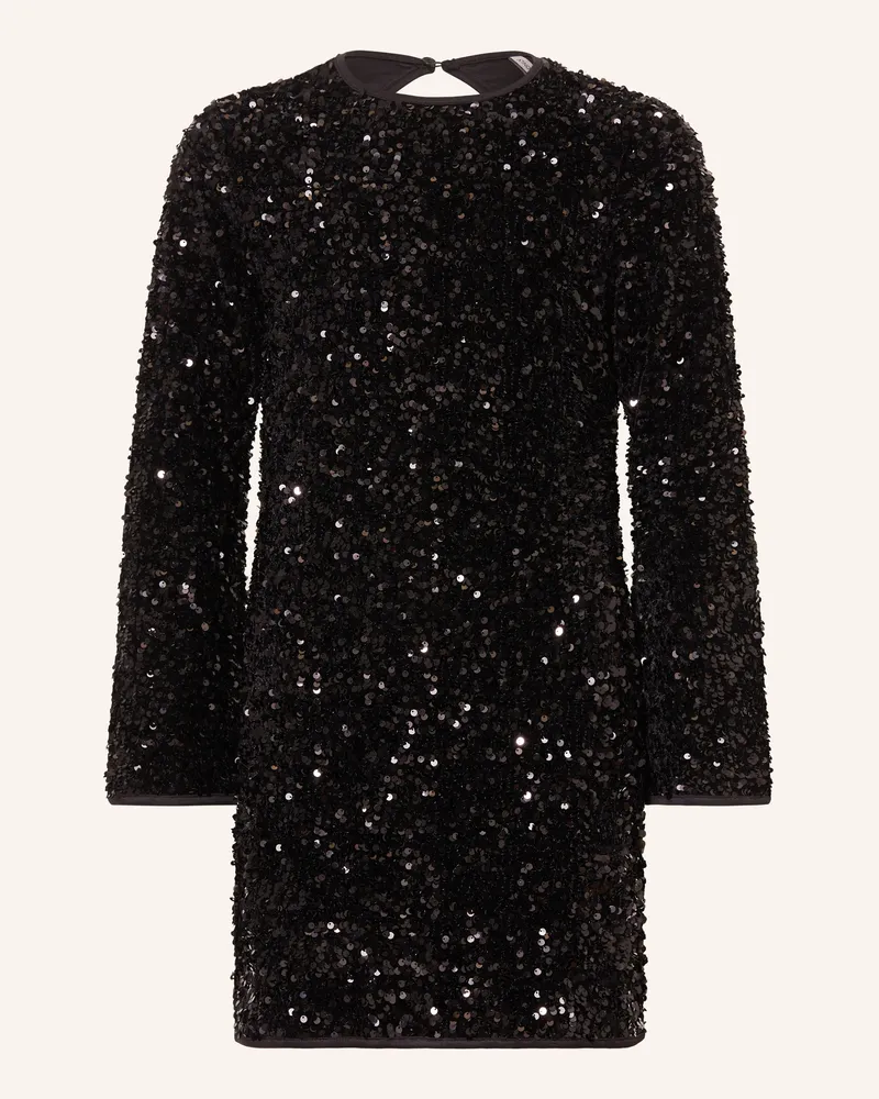 only Kleid Mit Pailletten schwarz Schwarz