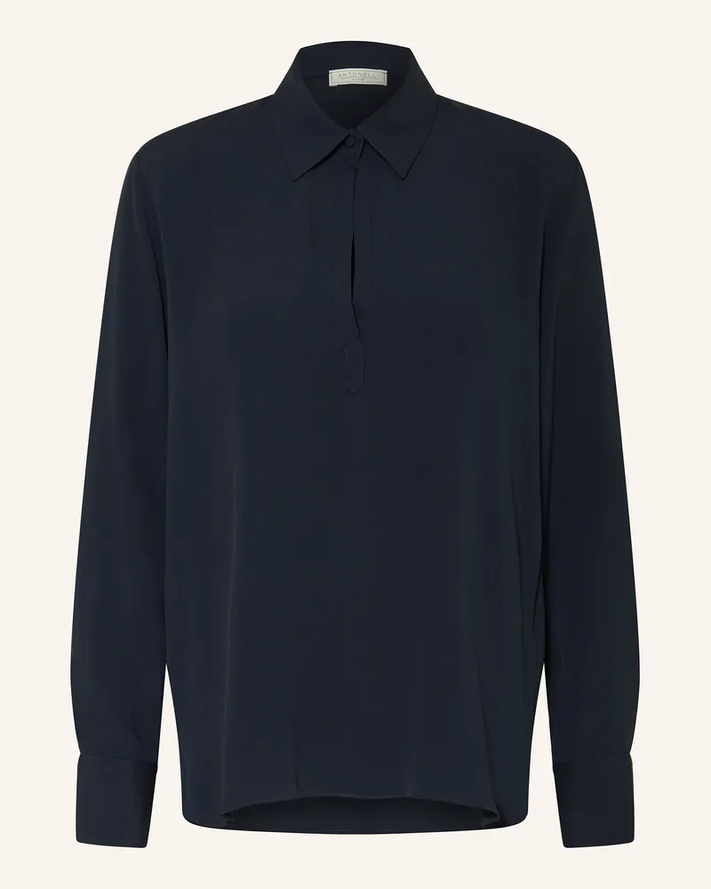 Antonelli Firenze Blusenshirt Amaretto Mit Seide blau Dunkelblau