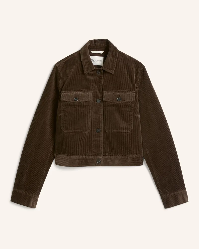 Marc O'Polo Cord-Overshirt braun Braun