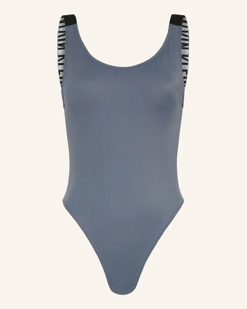 Calvin Klein Badeanzug blau Helllila