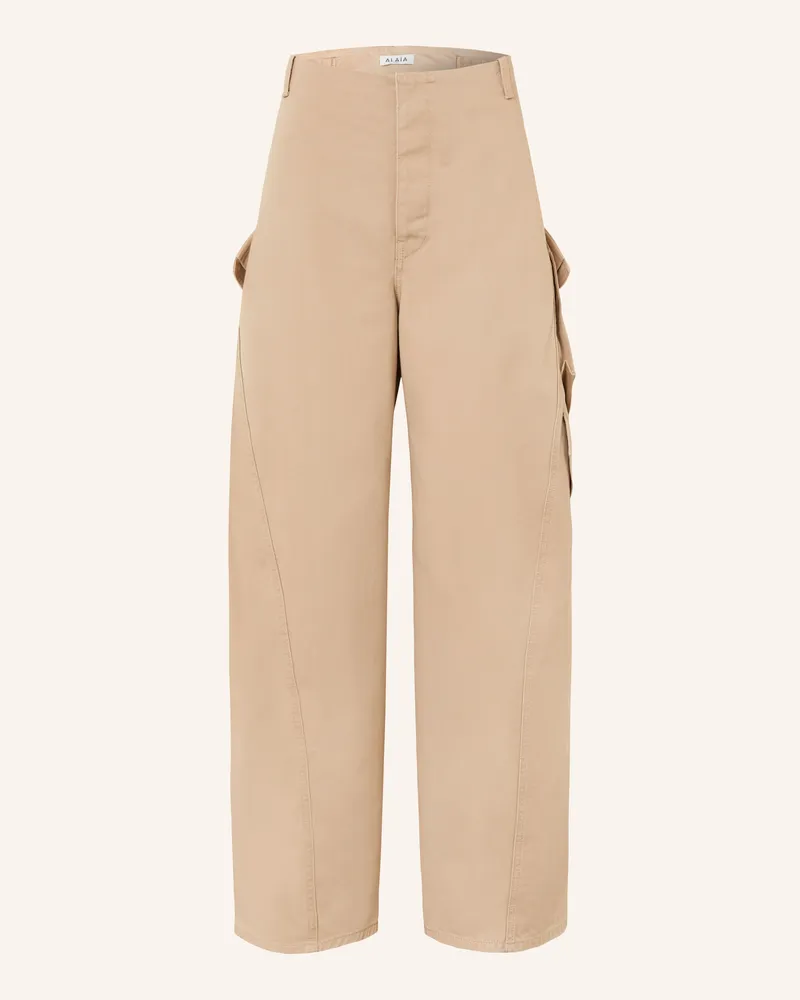 Alaïa Cargohose Beige