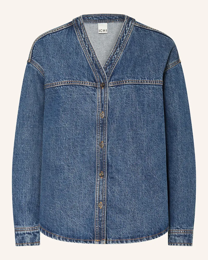 ICHI Jeansbluse IHAVENY Dunkelblau