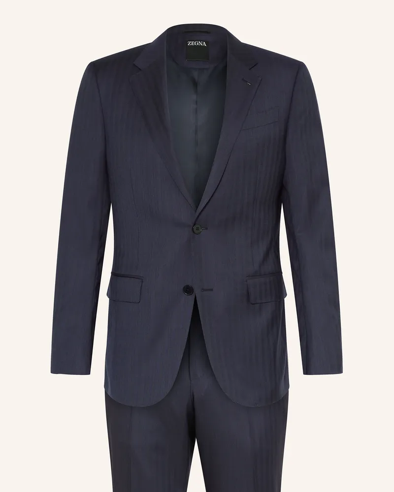 Ermenegildo Zegna Anzug Extra Slim Fit blau Dunkelblau
