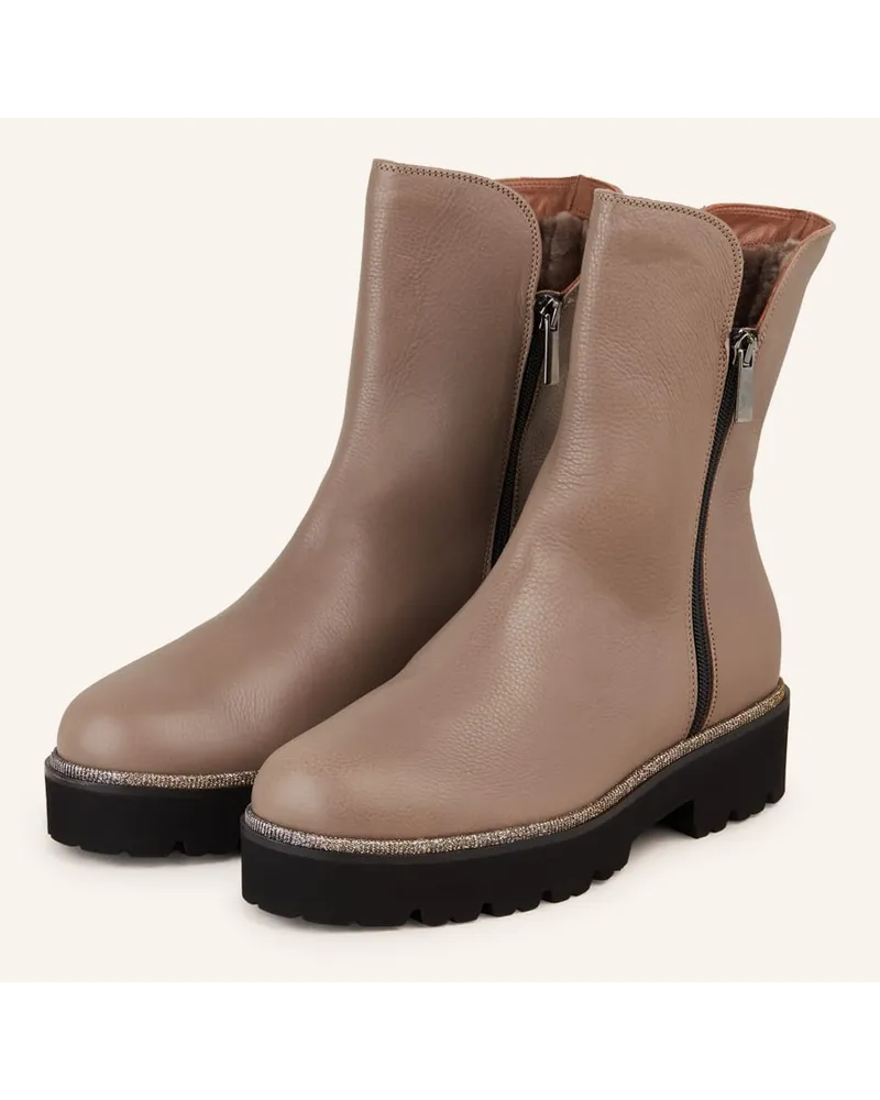 Viamercanti Biker Boots - TAUPE Beige