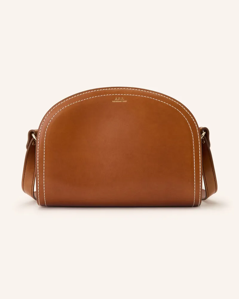 A.P.C. Umhängetasche Demi Lune braun Braun