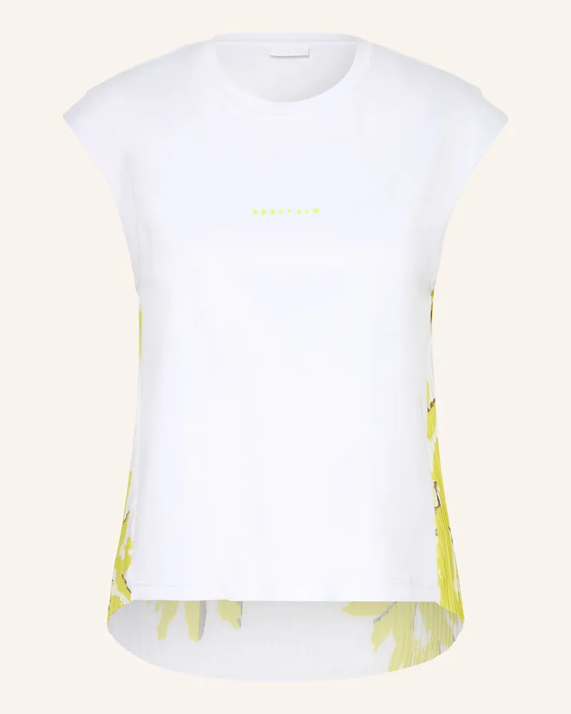 Sportalm T-Shirt Im Materialmix weiss Weiss