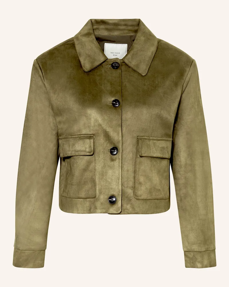 Neo Noir Lederjacke Romana gruen Oliv