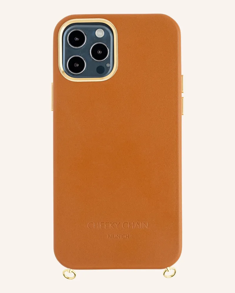 Cheeky Chain Munich Smartphone-Hülle braun Cognac
