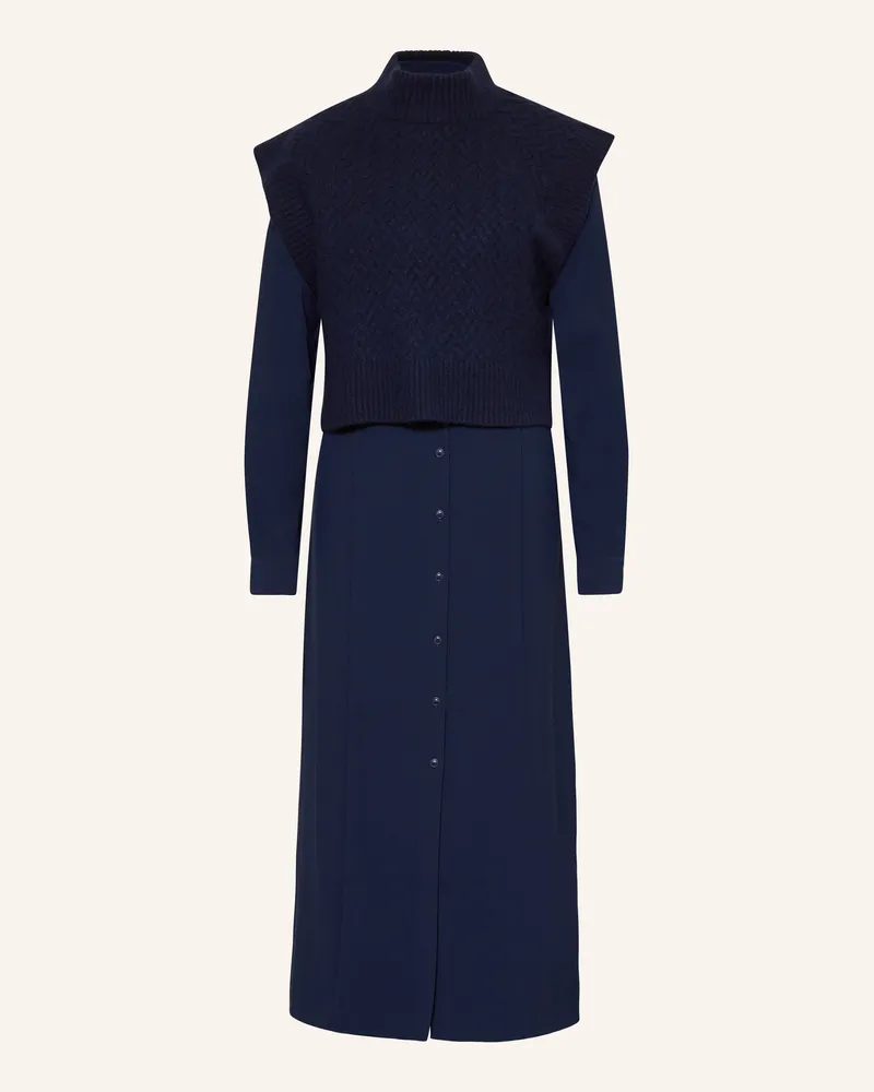 Ted Baker Set Elsiiey: Hemdblusenkleid Und Pullunder blau Dunkelblau