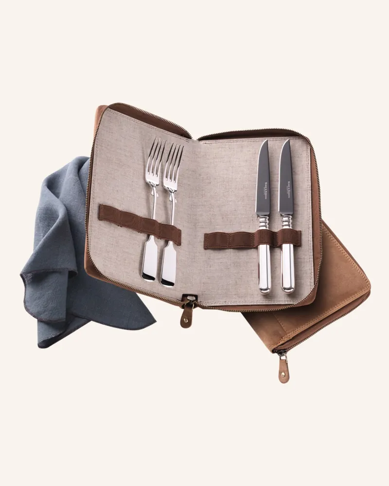 ROBBE & BERKING 4-tlg. Grillset ALT-SPATEN - FROZEN BLACK EDITION (925 Sterlingsilber Silber