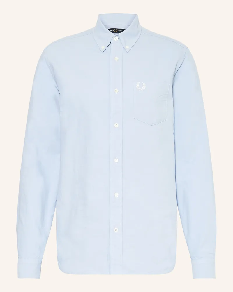 Fred Perry Hemd Regular Fit blau Hellblau