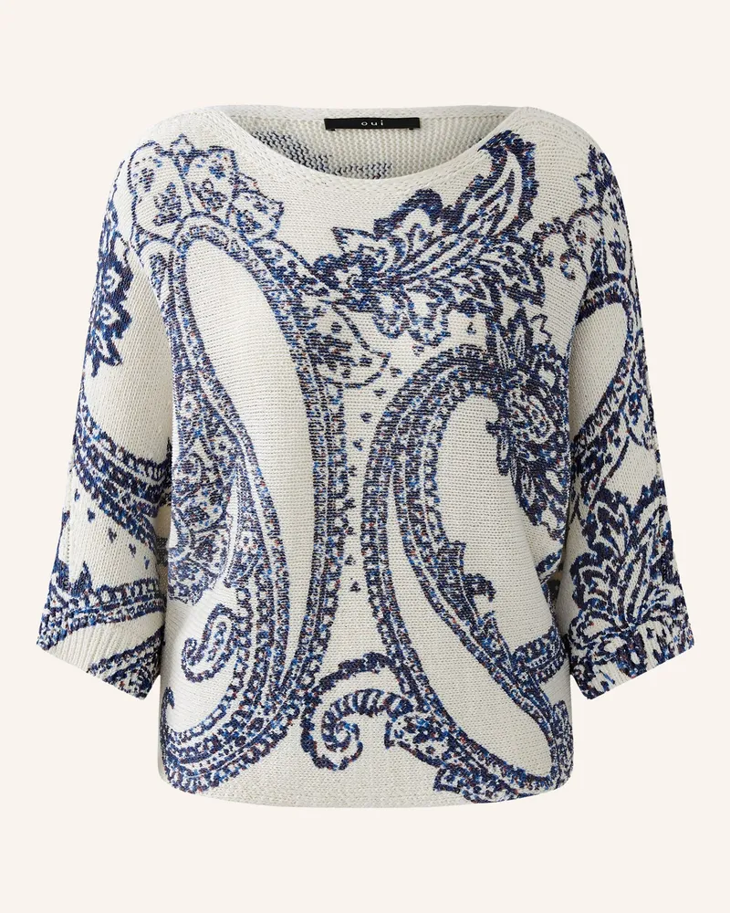 Oui  Pullover mit 3/4-Arm Dunkelblau