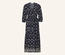 Wickelkleid Nerla Mit 3/4-Arm blau