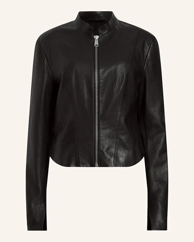 AllSaints Lederjacke Sadler schwarz Schwarz
