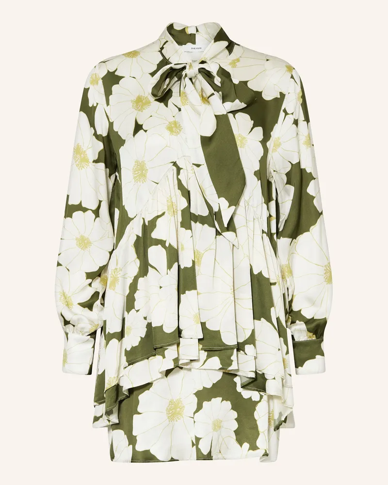 Reiss Satinkleid Neva gruen Ecru