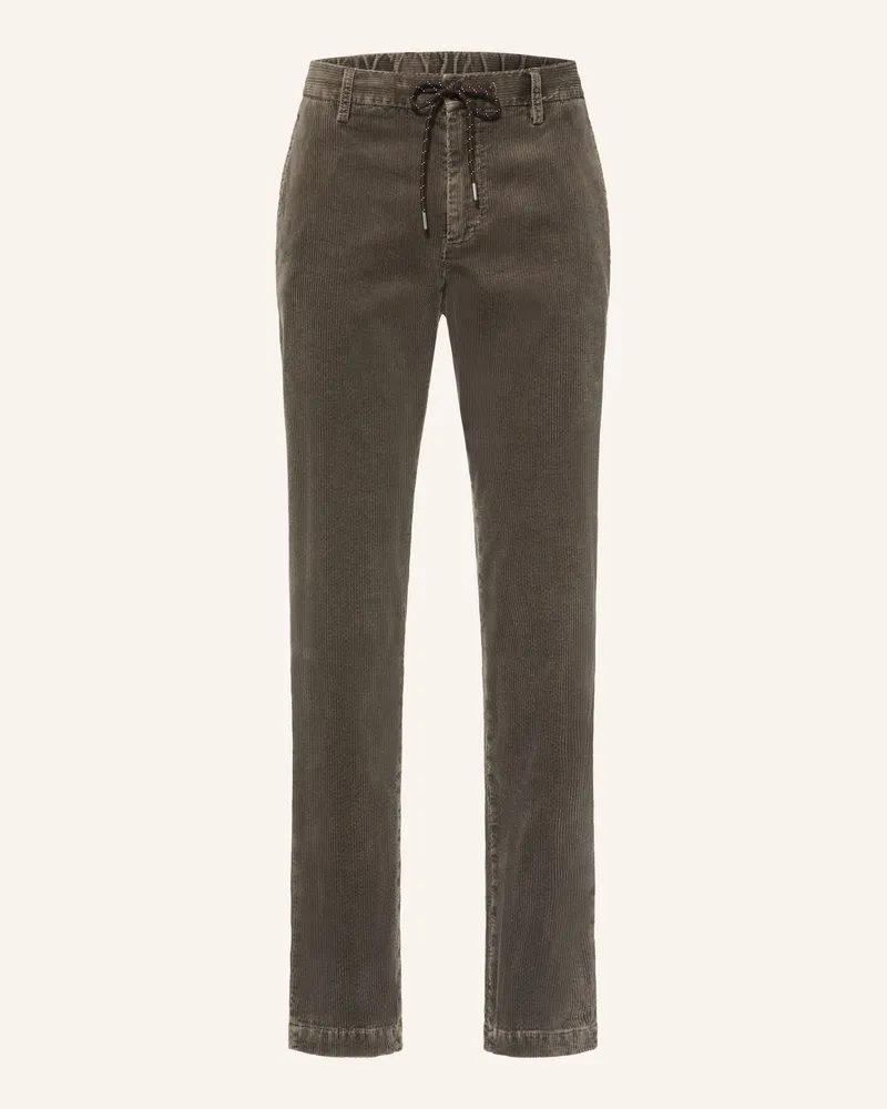 Alberto Cordhose Jump Im Jogging-Stil Slim Fit gruen Grün