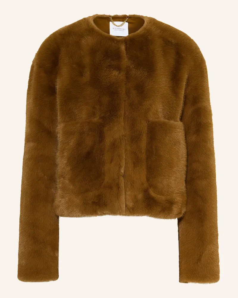 Rich&Royal Kunstfell-Jacke braun Braun