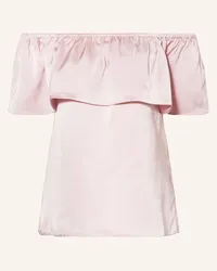 Neo Noir Off-Shoulder-Shirt KRIS aus Satin Rosa