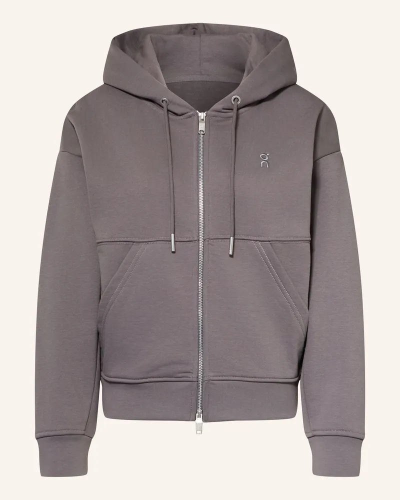 ON Sweatjacke Club Collective grau Taupe
