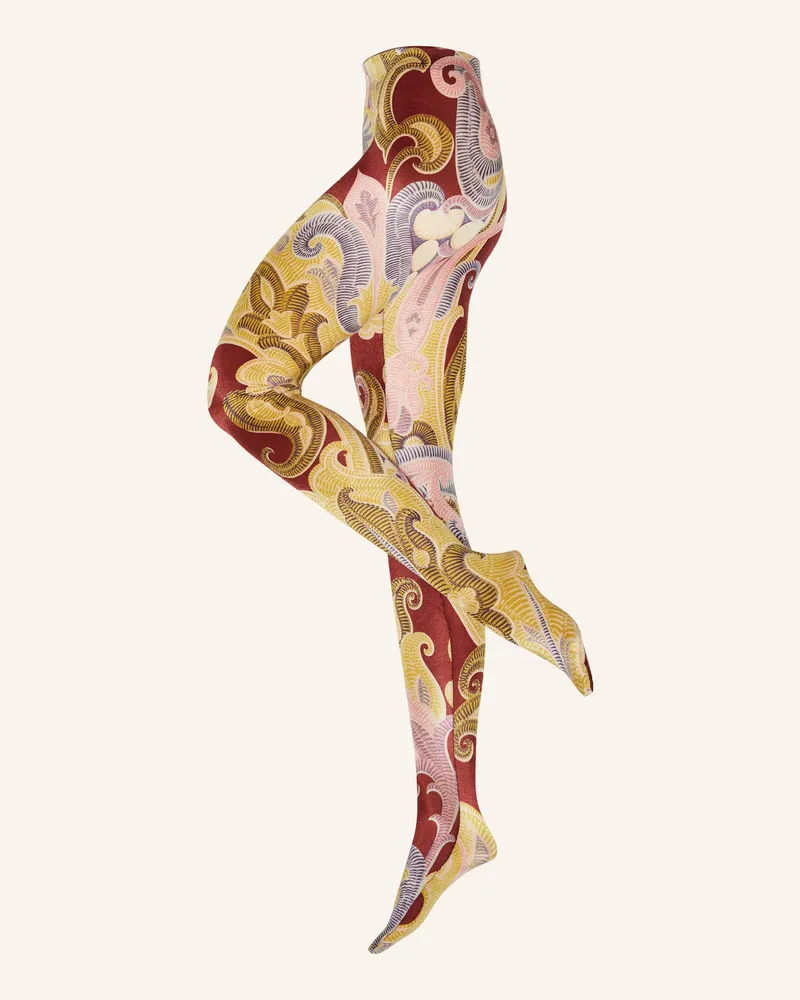Wolford Feinstrumpfhose Paisley Baroque rot 3232