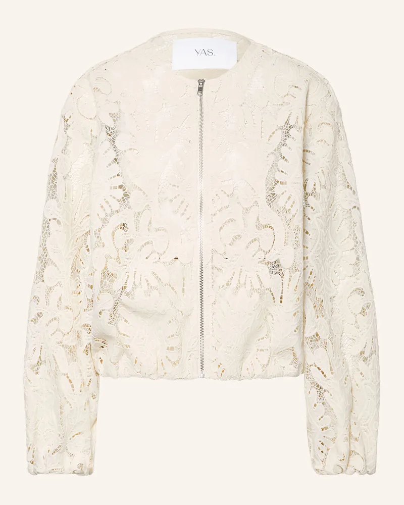 Y.A.S Spitzenblouson beige Creme